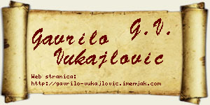 Gavrilo Vukajlović vizit kartica